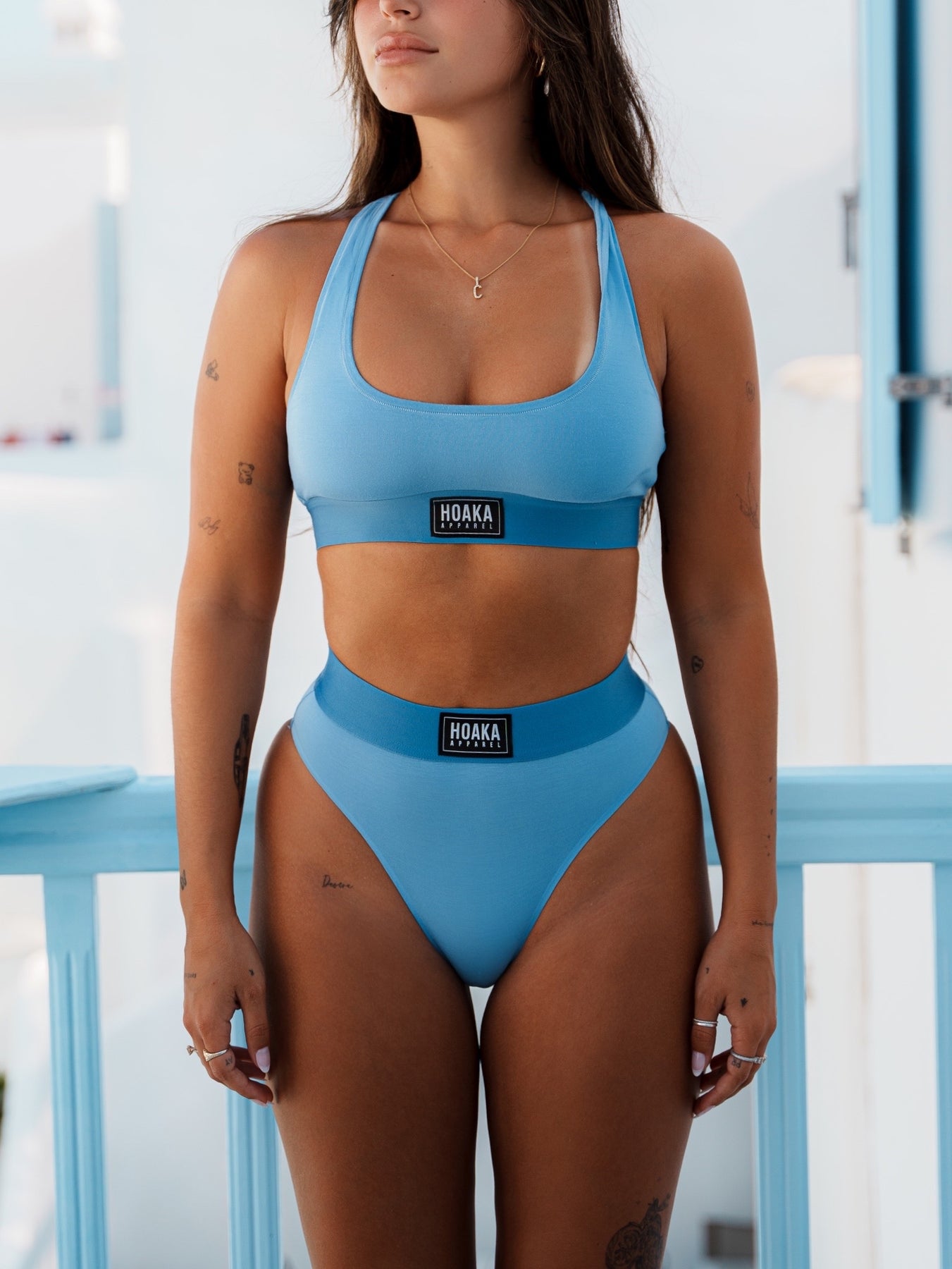 Shady Blue High Waist HOAKA SWIMWEAR