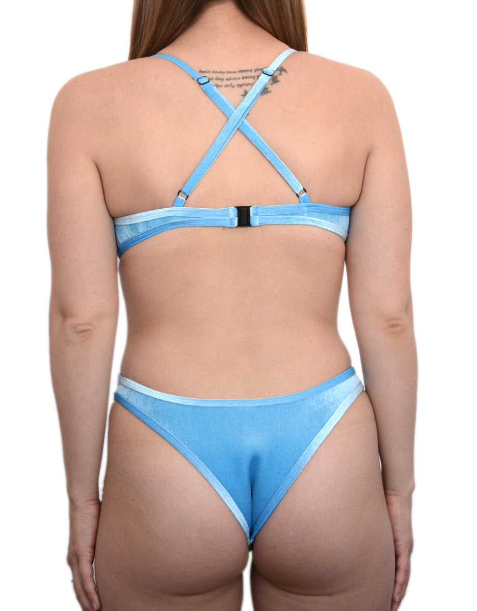 Cielo Blue Velvet Set HOAKA SWIMWEAR