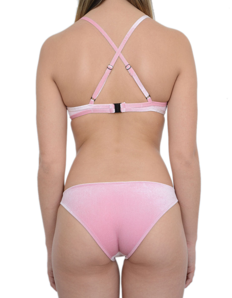 Pink outlet velvet swimsuit
